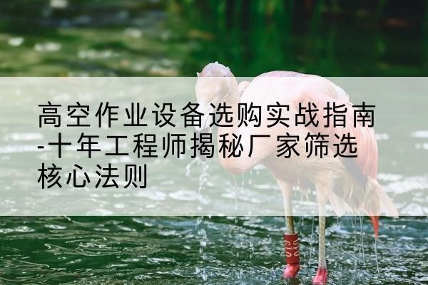 阳东剪叉式升降机厂家-高空作业设备选购实战指南-十年工程师揭秘厂家筛选核心法则