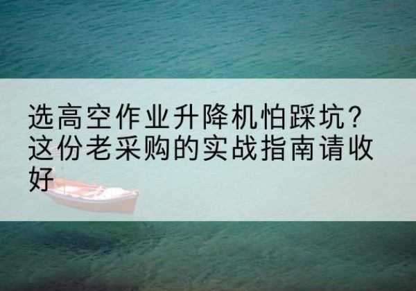 阳东高空作业升降机厂家推荐-选高空作业升降机怕踩坑？这份老采购的实战指南请收好